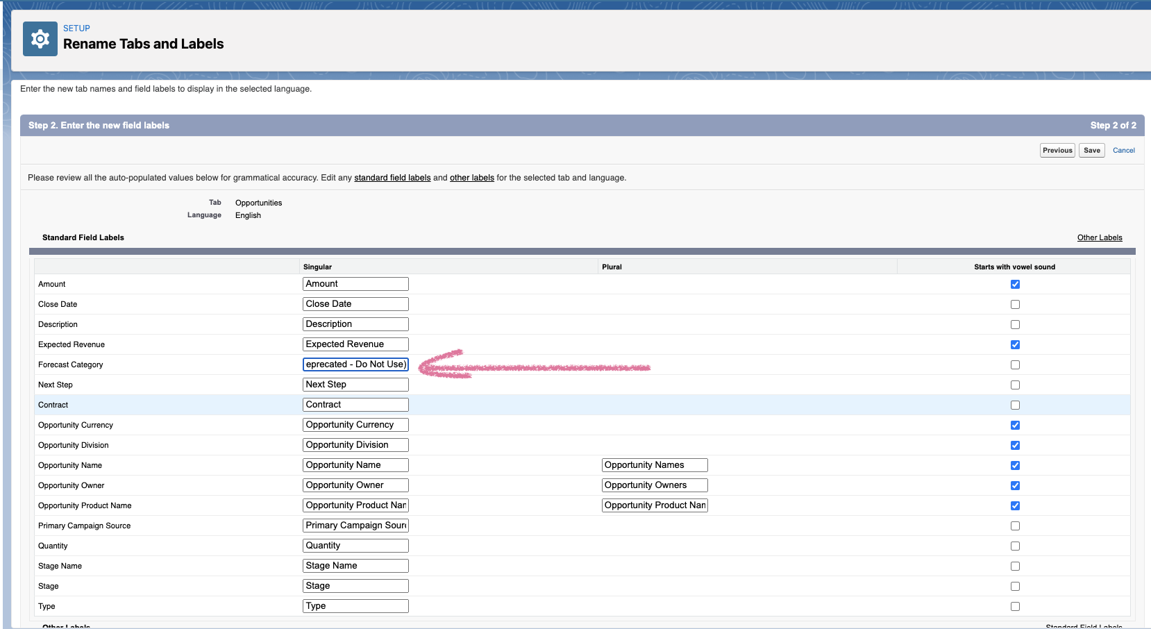 Make sure people don't use the old field in Salesforce.com reports